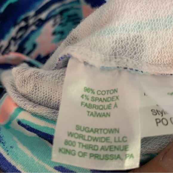 Lily Pulitzer Skipper Popover Sailboats Nautical 1/2 Zip Cotton Pullover Sz XS - Picture 6 of 12